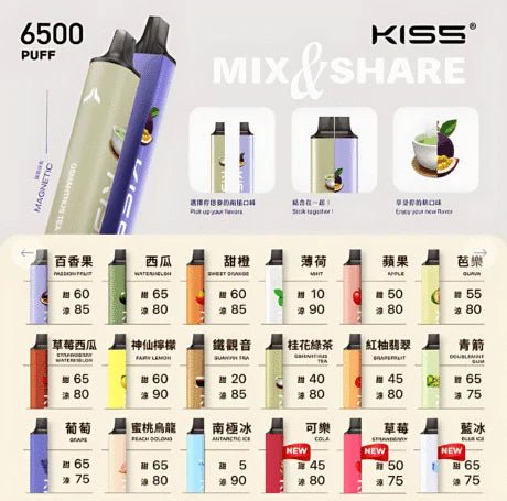 KIS5 6500口拋棄式|磁吸雙口味設計🔥 隨心搭配|現貨人氣推薦❤️